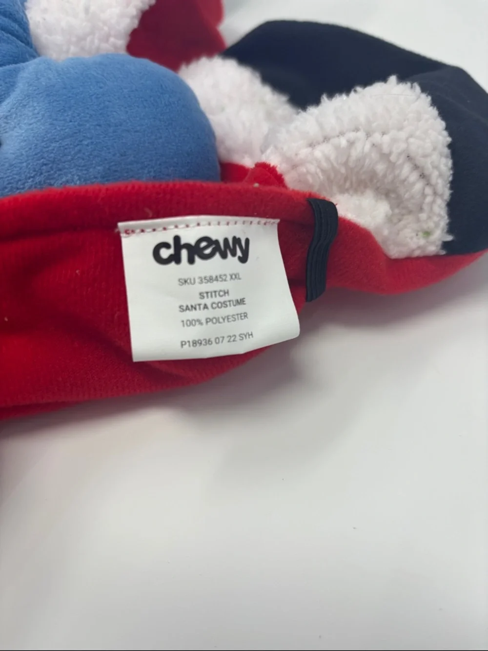 Disney Blue Stitch Plush in Red Santa dog Costume NWT xxl